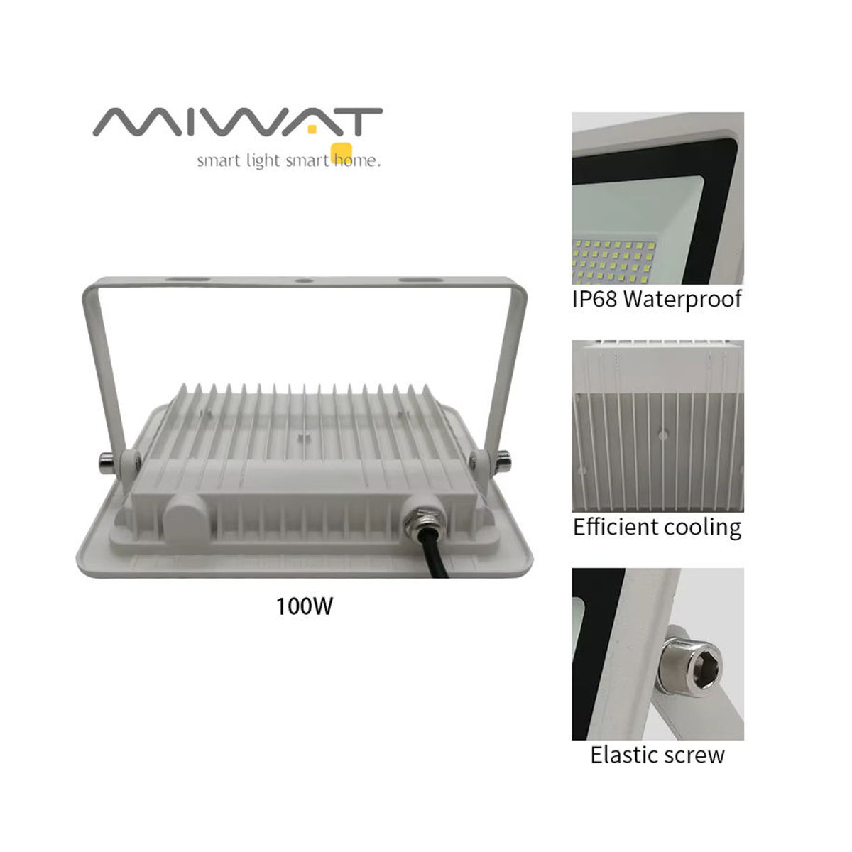 MIWAT LED Außenstrahler IP68 wasserdicht in Weiß oder Schwarz - Bild 4