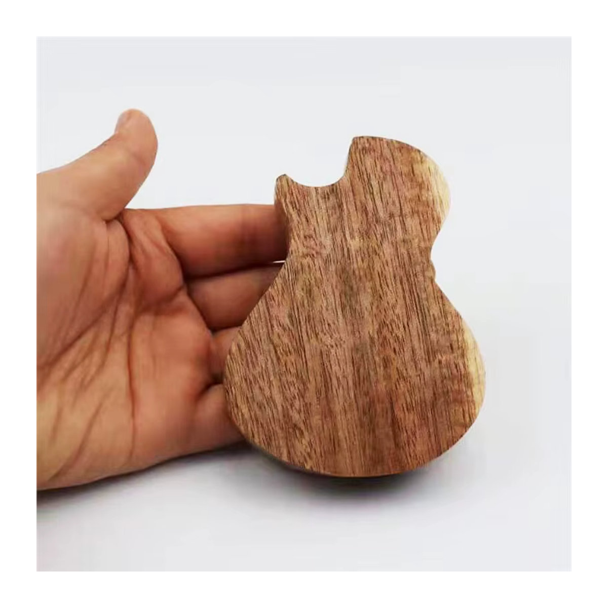 Miwayer Aufbewahrungsbox für Gitarrenplektren aus Holz in Braun und Gelb - Bild 3