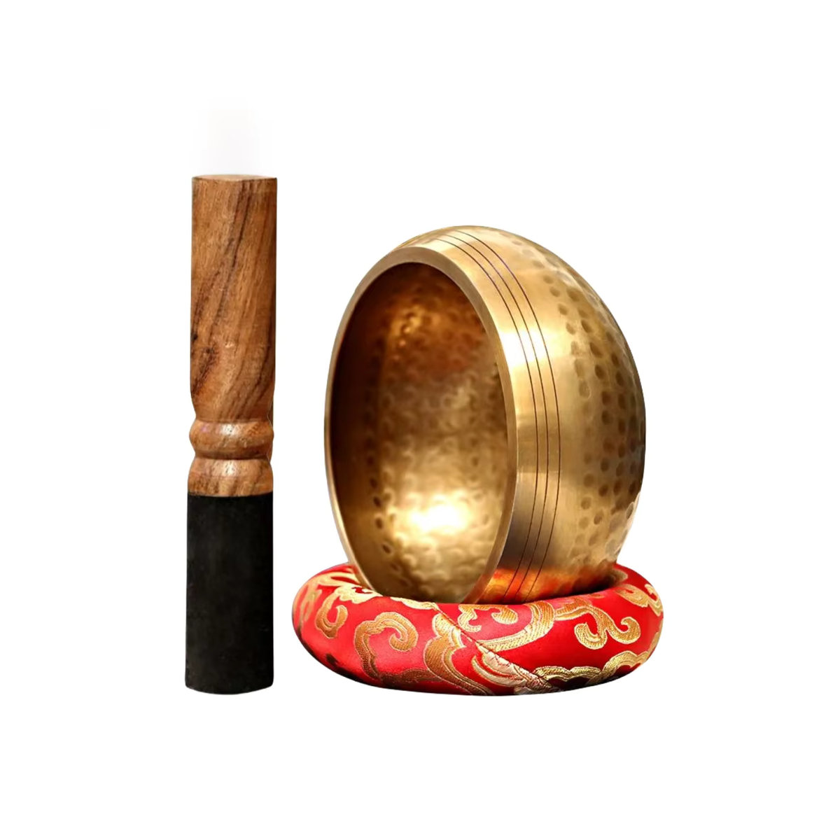 Miwayer Sing Bowl aus Messing handgemacht in Gold für Yoga und Klangtherapie - Bild 7