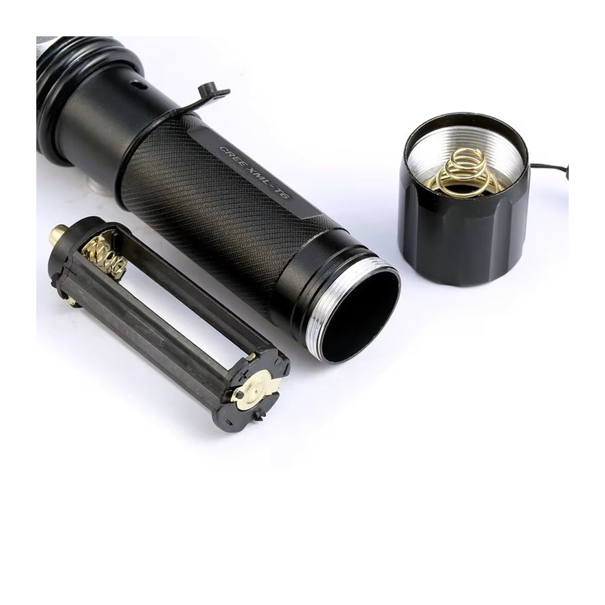 Mixxar Zk30 q5 t6 LED taktische Taschenlampe mit Zoom für Camping und Wandern, betrieben mit 18650 oder 3 AAA Batterien - Bild 1
