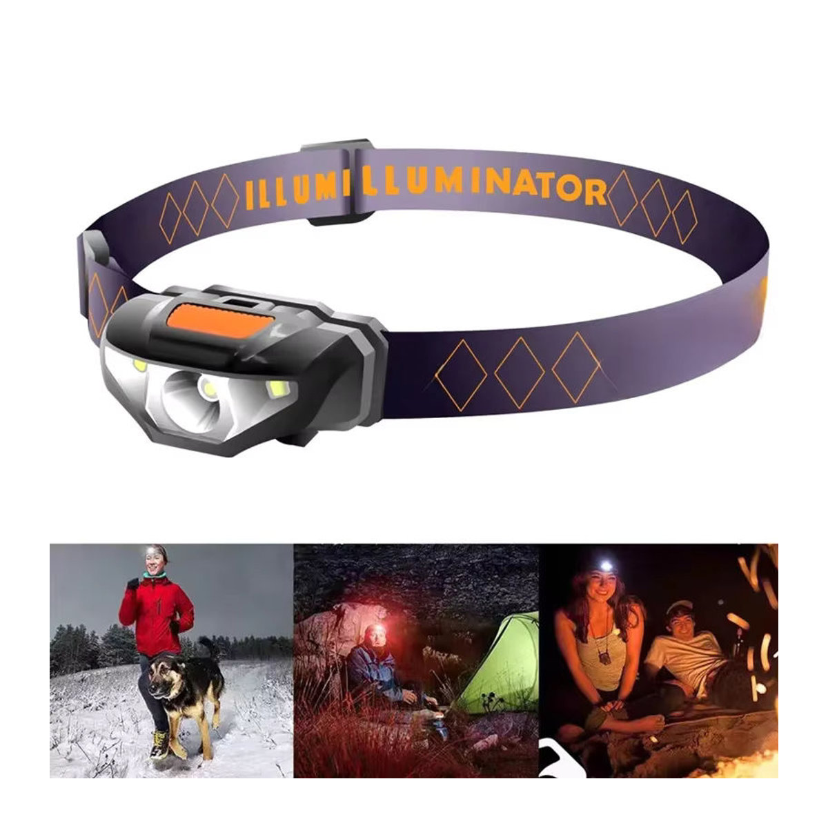 MNFT LED Outdoor Sport Notfall Scheinwerfer mit weißem Licht für Angeln und Camping - Bild 6