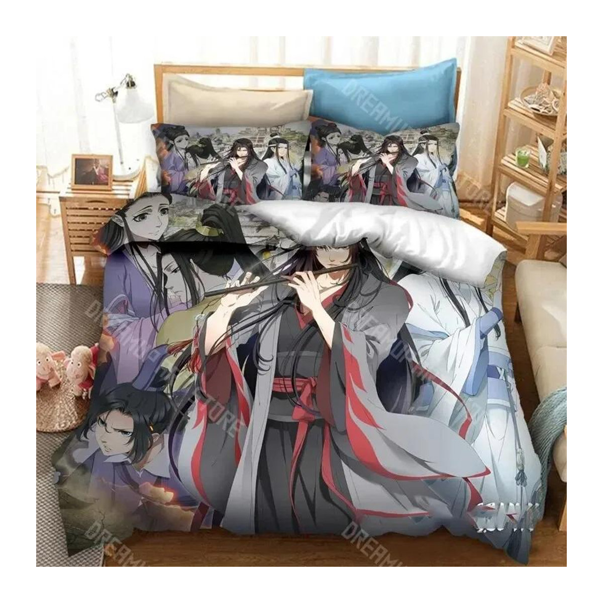 Mo Dao Zu Shi Bettwäsche-Set Großmeister der dämonischen Kultivierung mit Reißverschluss, Breite: 90 cm, Länge: 200 cm - Bild 1