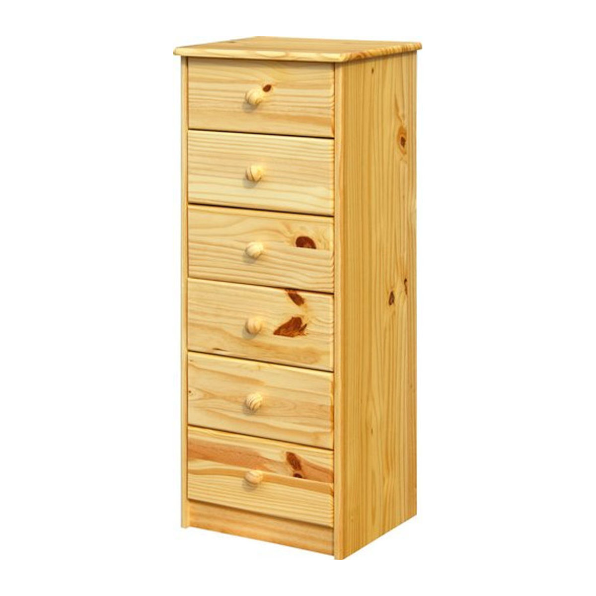 Möbilia Kommode aus Massivholz Kiefer in Natur und Beige im skandinavischen Design - Bild 1