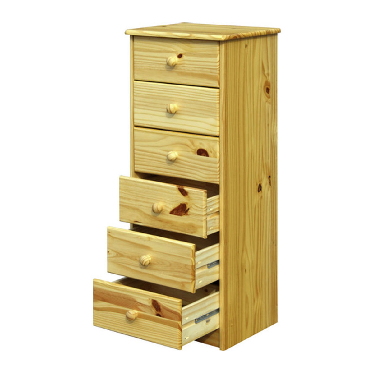 Möbilia Kommode aus Massivholz Kiefer in Natur und Beige im skandinavischen Design - Bild 2