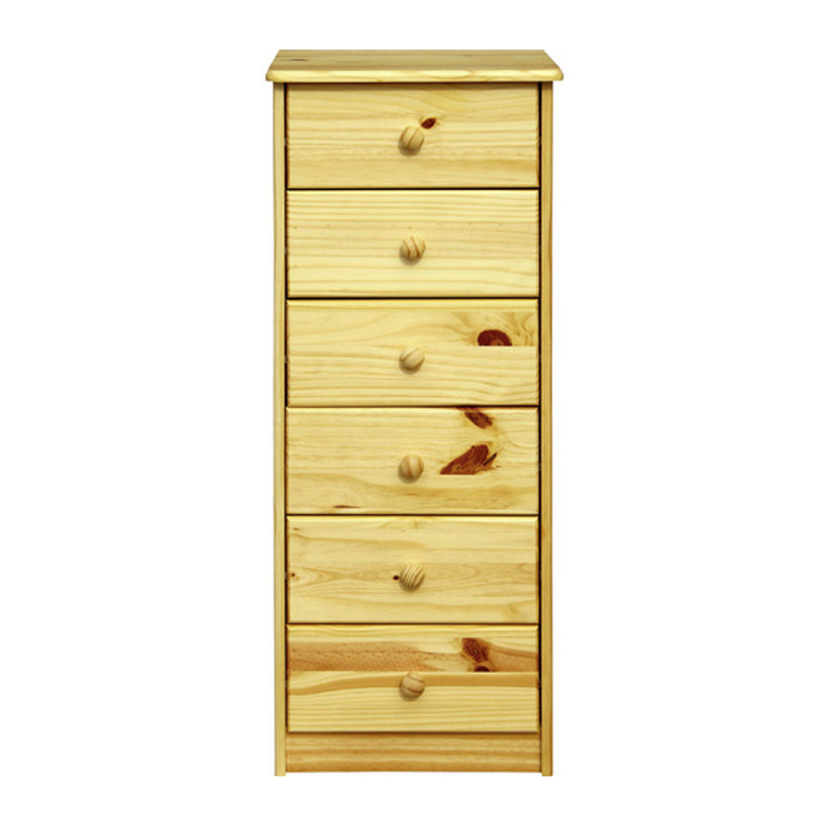 Möbilia Kommode aus Massivholz Kiefer in Natur und Beige im skandinavischen Design - Bild 3