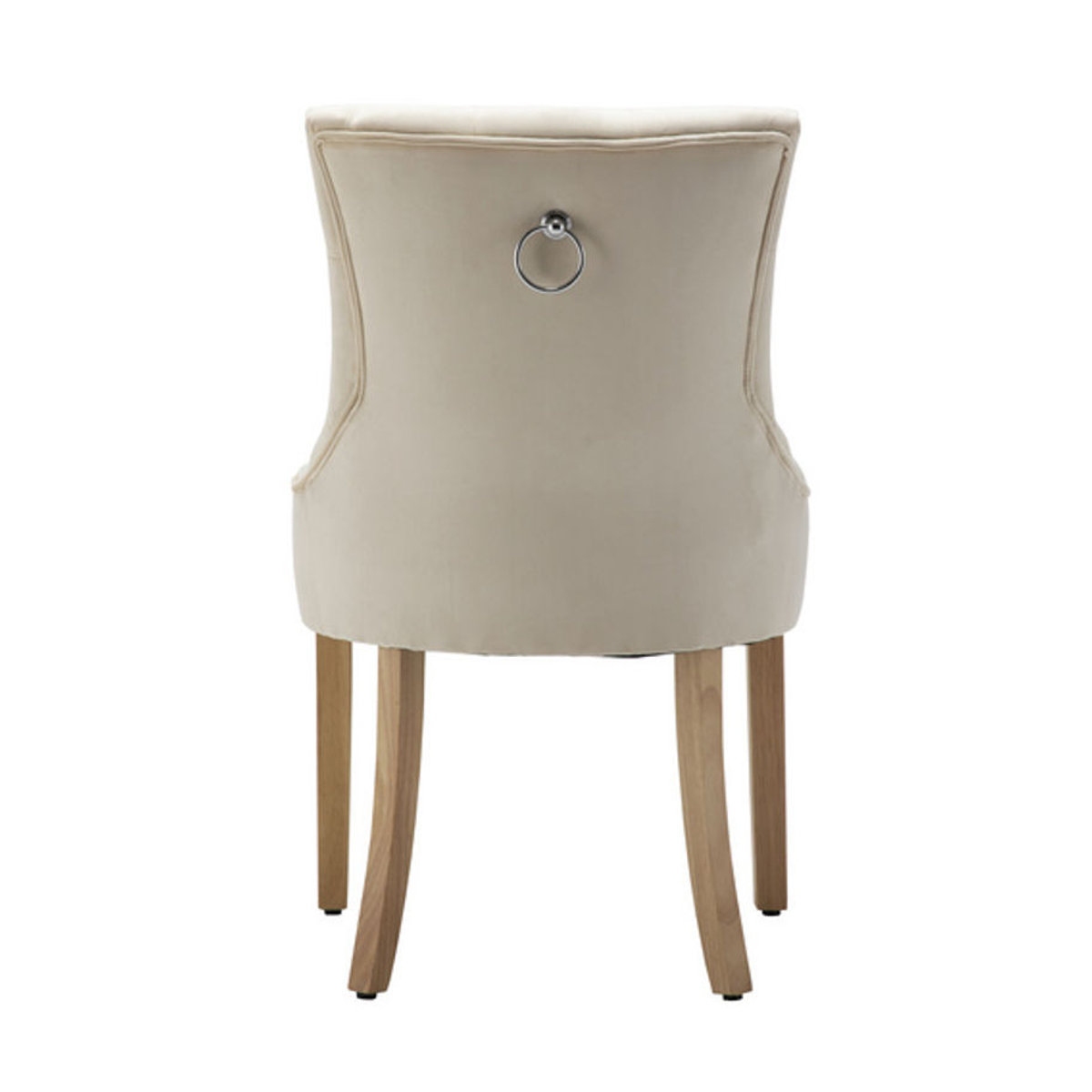 Möbilia Polsterstuhl aus Samt und Holz in Beige und Natur, Set 2 Stück, Höhe: 91 cm - Bild 2