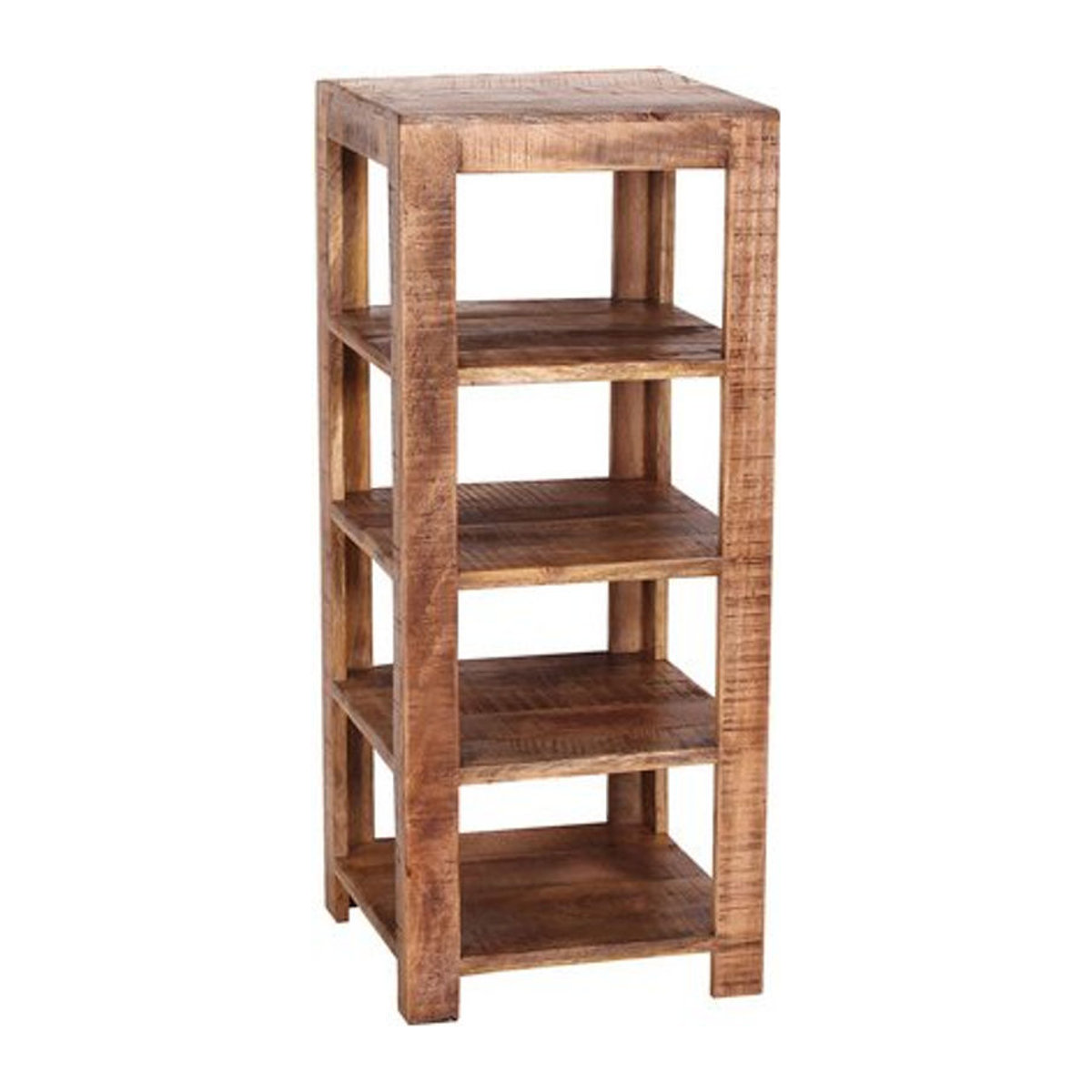 Möbilia Regal aus Holz in Natur und Beige mit 4 Fachböden im Industrial Design, freistehend - Bild 1