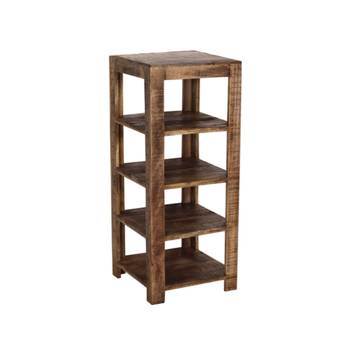 Möbilia Regal aus Holz in Natur und Beige mit 4 Fachböden im Industrial Design, freistehend - Bild 3