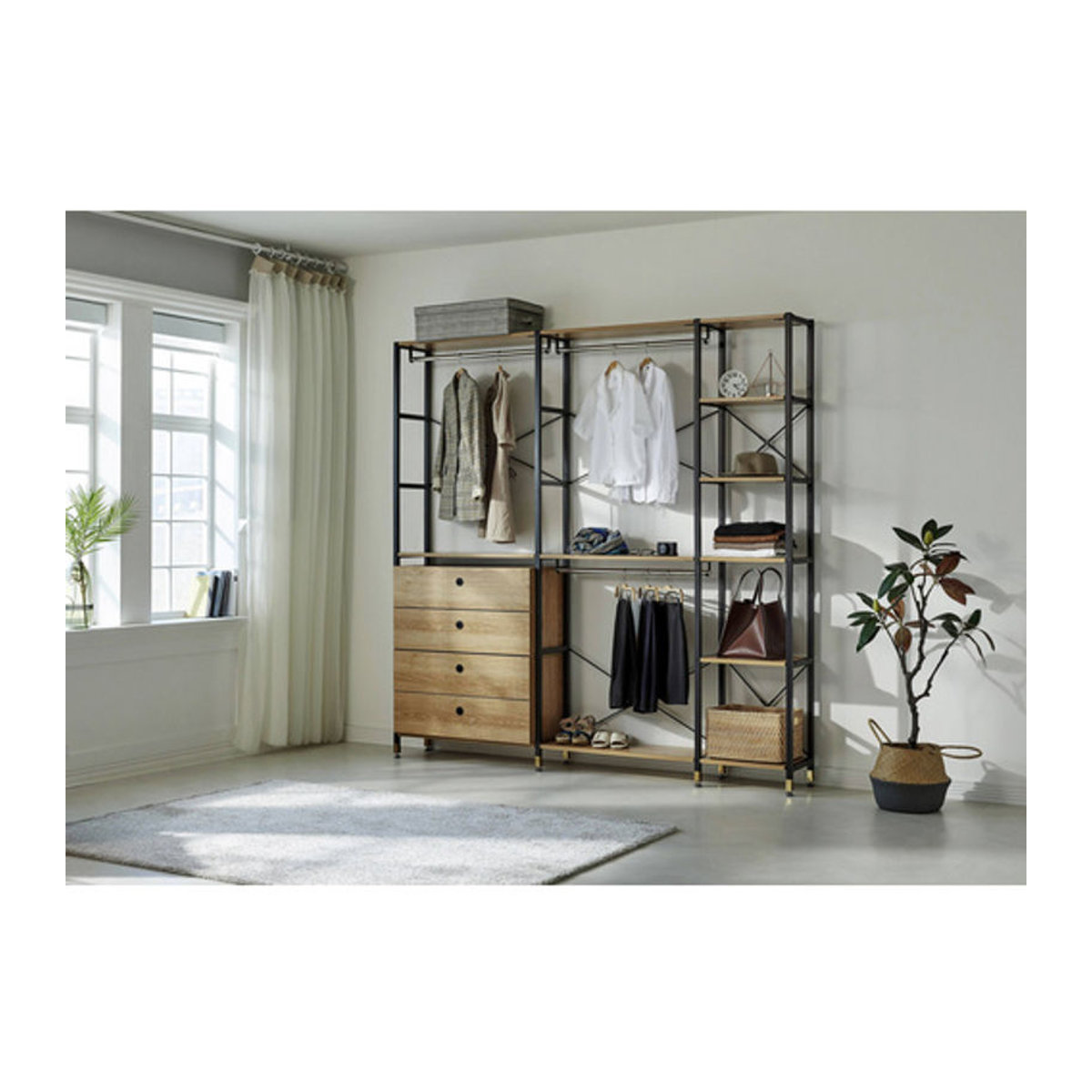 Möbilia Schubladenbox Industrial in Beige und Natur, B/H/L: 80 x 44 x 32 cm - Bild 1