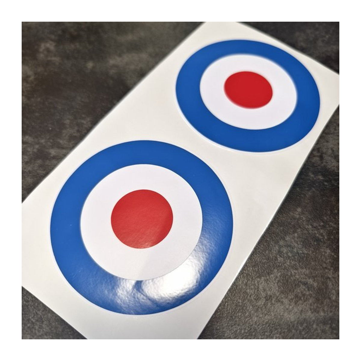 MOCOFAIRINGS RAF Roundel Mod Aufkleber aus Vinyl für Vespa und Lambretta, Durchmesser: 10 cm, mehrfarbig - Bild 1