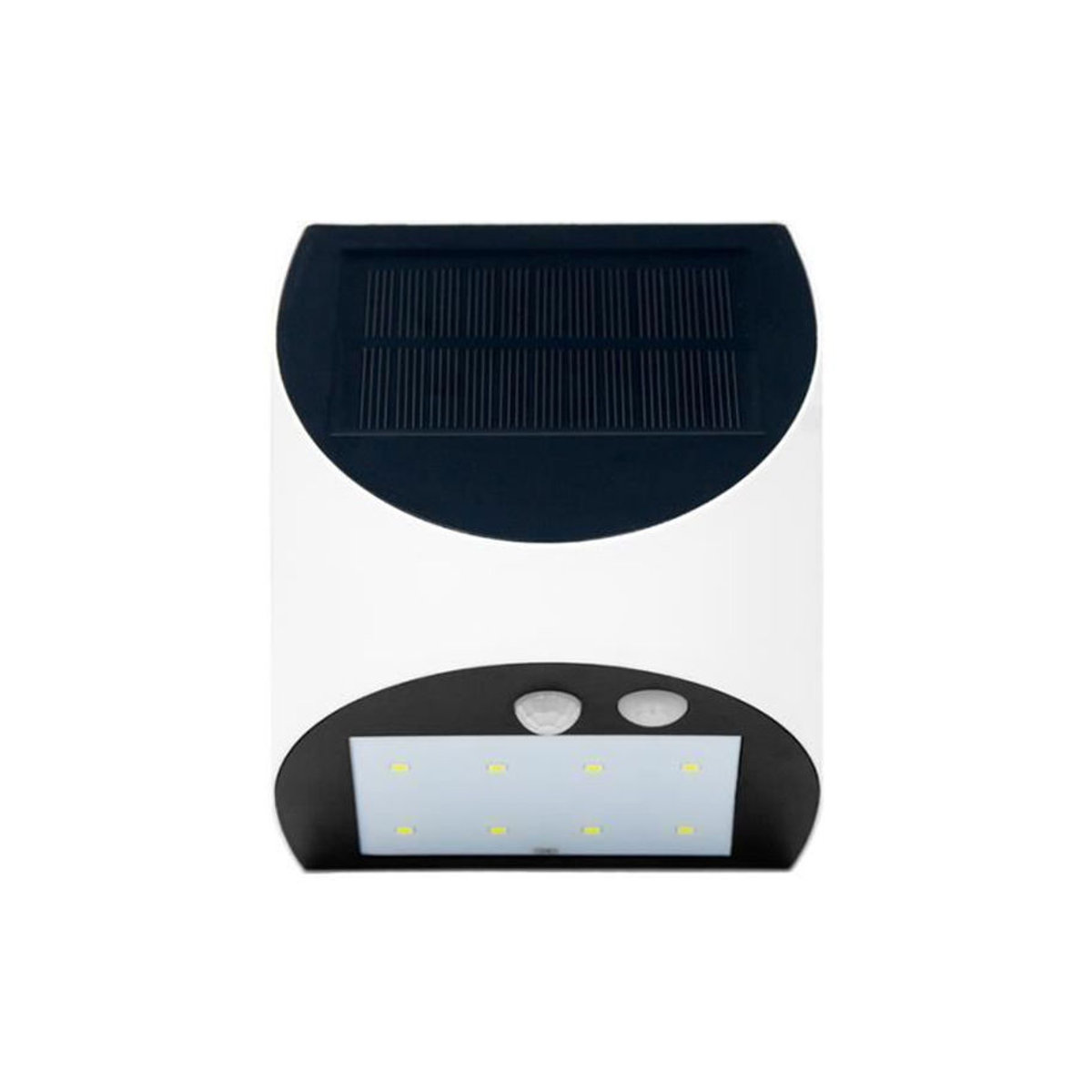 Modern LED Solar Wandleuchte mit Bewegungsmelder IP54 in Weiß - Bild 2