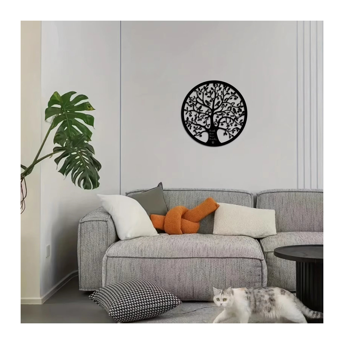 Moderne abstrakte Wanddekoration Baumleben von CIFBUY aus Metall in Schwarz zur Wandmontage - Bild 5