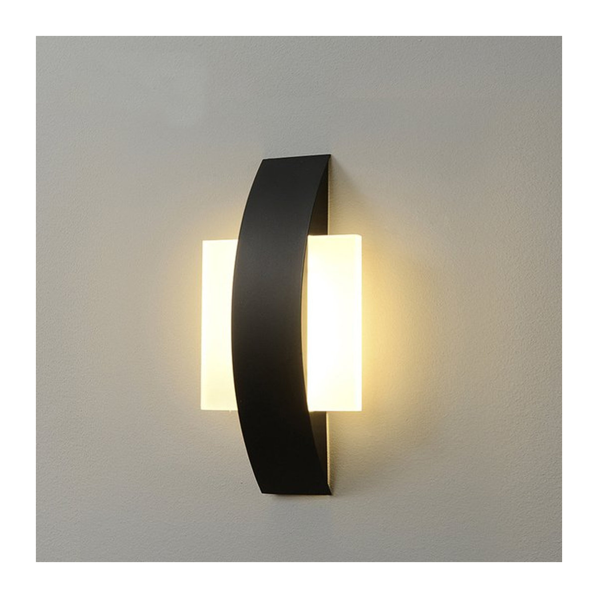 Moderne Acryl Wandlampe juhaw in Schwarz im skandinavischen Design für Schlafzimmer und Hotelzimmer - Bild 1