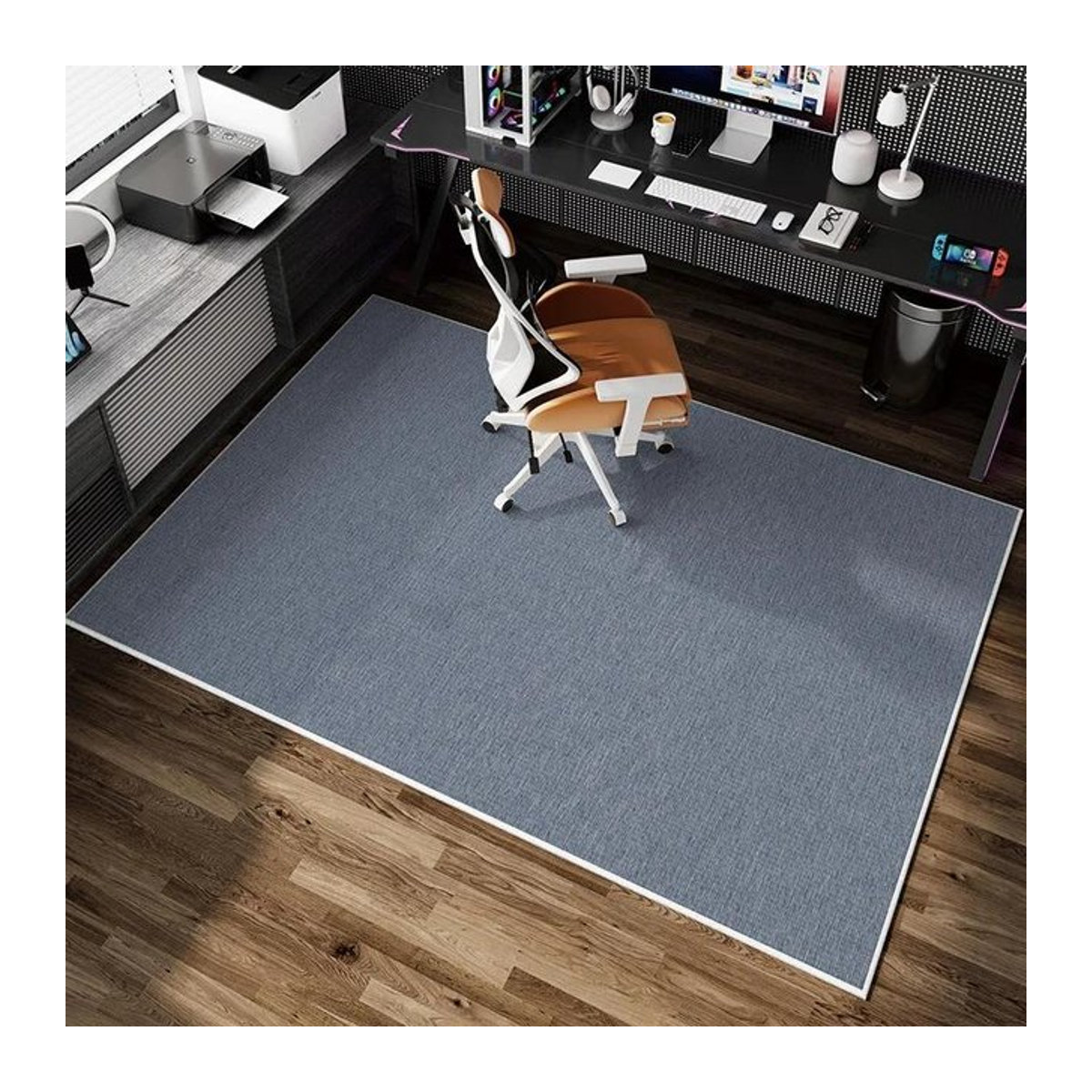 Moderne Büro Teppiche von Lodestar in Blau Grau Braun B/B: 80 x 120 cm - Bild 1