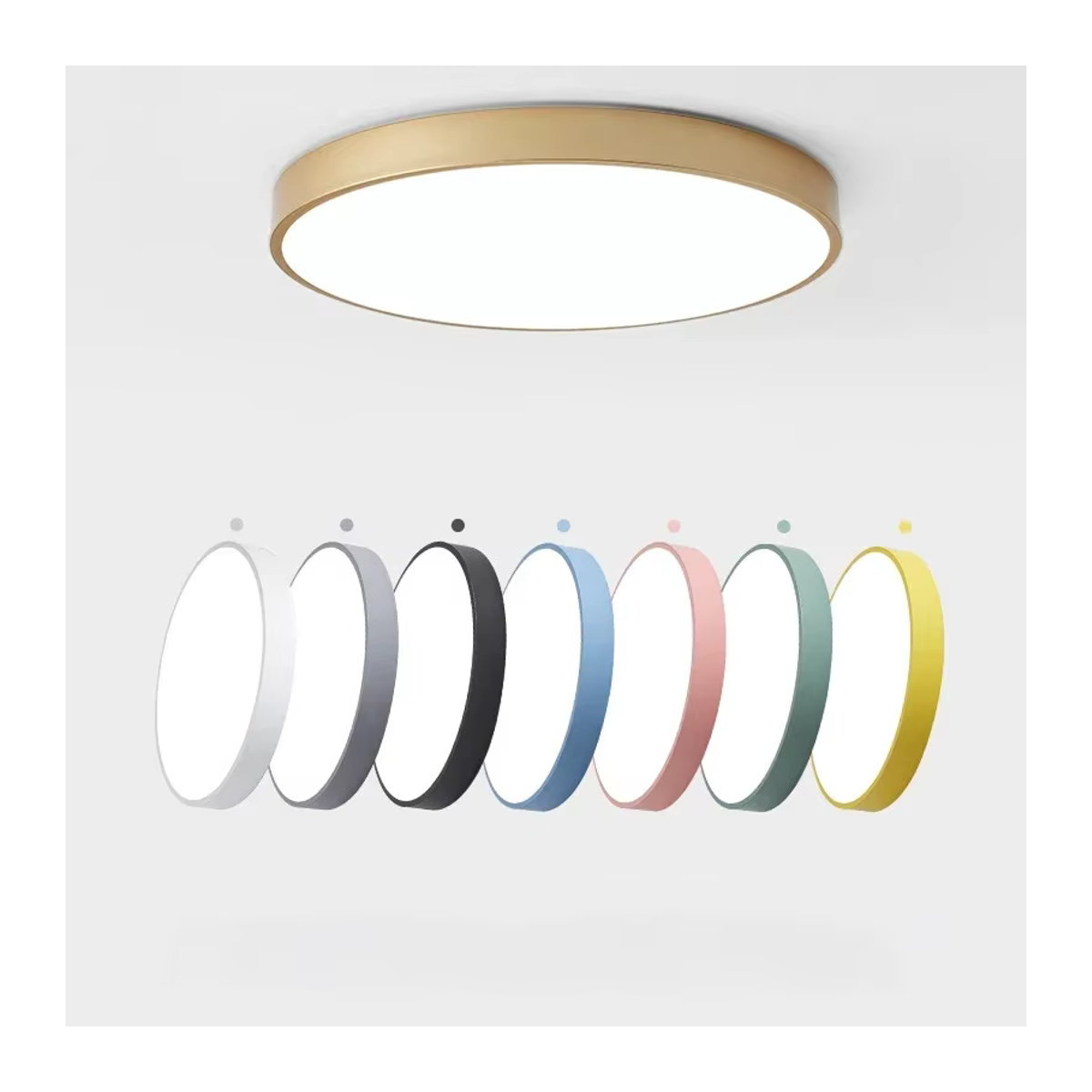 Moderne DAMIASMIL LED-Deckenleuchte in Macaron-Farben als bunter Kronleuchter aus Eisen und Acryl für Wohnzimmer und Schlafzimmer - Bild 2