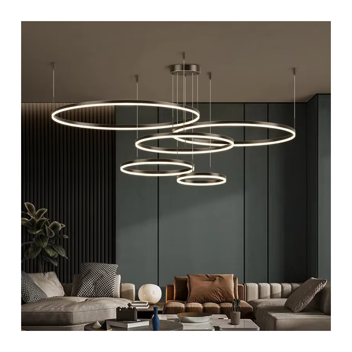 Moderne DAMIASMIL LED-Pendelleuchte in Ringform für Wohnzimmer, Esszimmer und Schlafzimmer - Bild 4