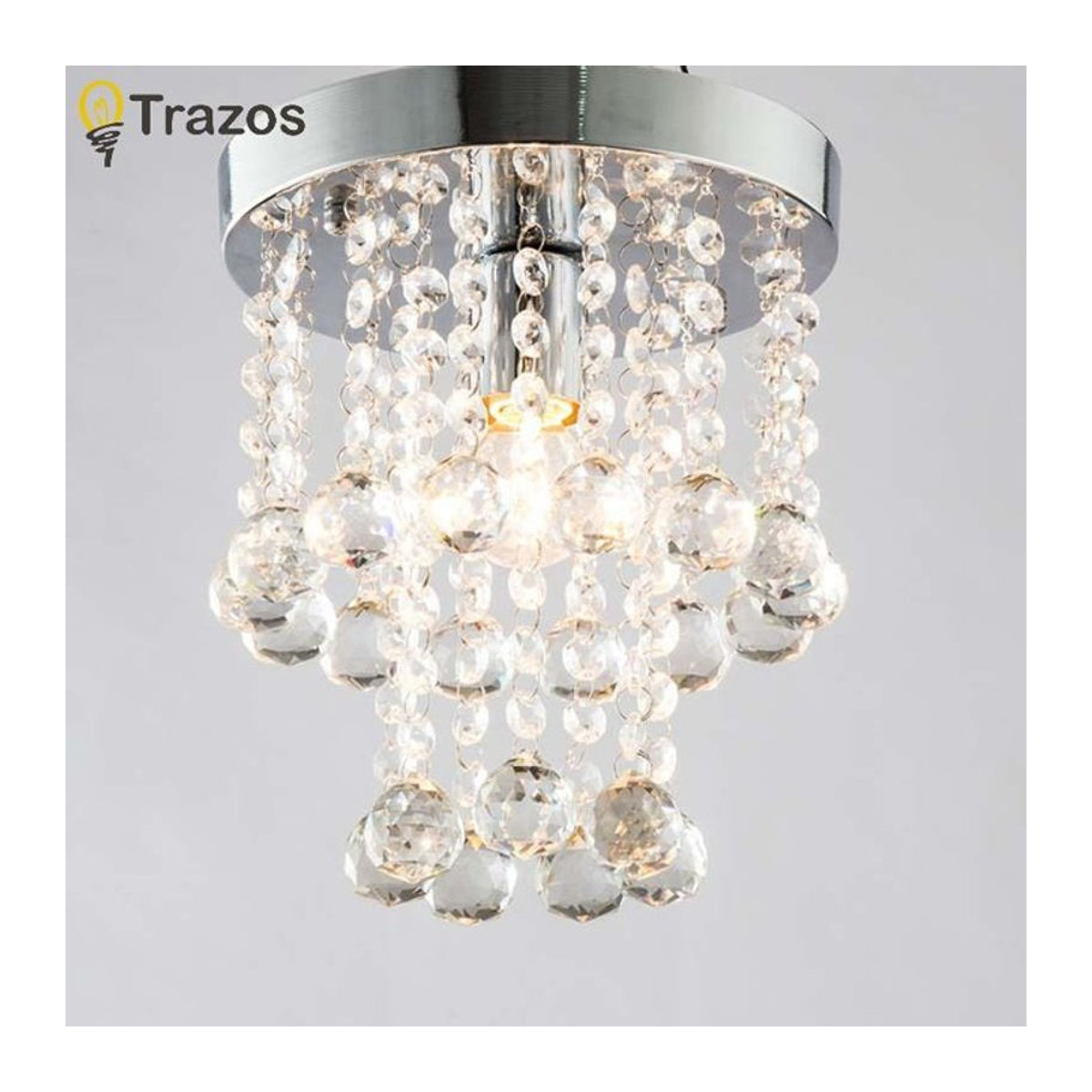 Moderne Deckenlampe aus Glas und Chrom von TRAZOS für Flur und Korridor - Bild 1