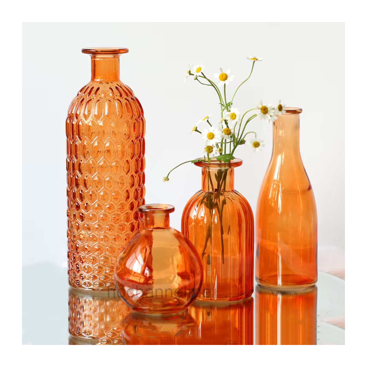 Moderne Glas Vase von HOCHANNELME in Grün und Mehrfarbig für Schnittblumen und als dekoratives Terrarium - Bild 2