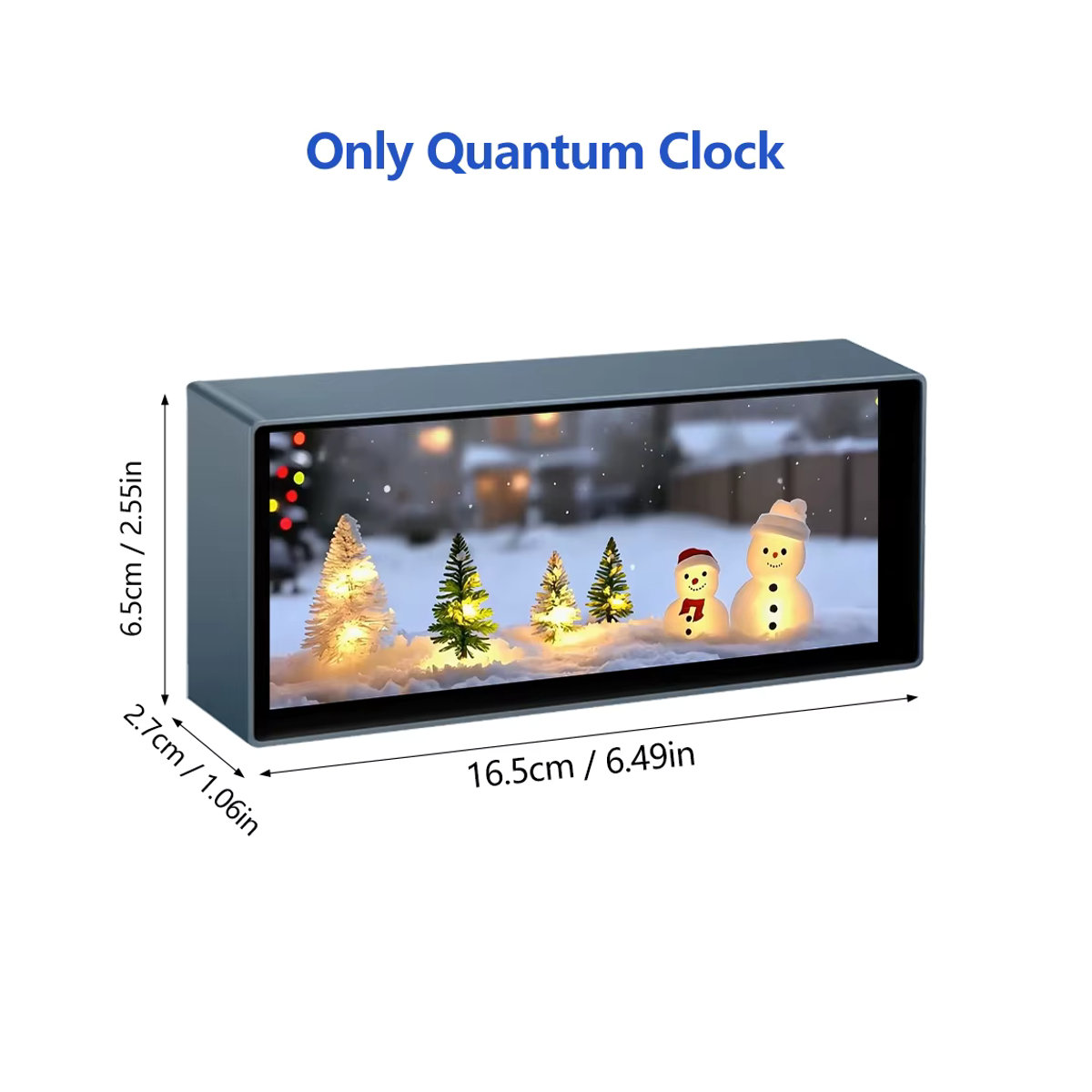 Moderne Intelligente Quanten-Digitaluhr mit LED-Beleuchtung und App-Steuerung, Schwarzer Rechteckiger Bilderrahmen für Heim, Büro und Gaming-Raum, Tischaufstellung aus Kunststoff, B/T/H: 16,5 x 6,5 x 6,2 cm - Bild 6