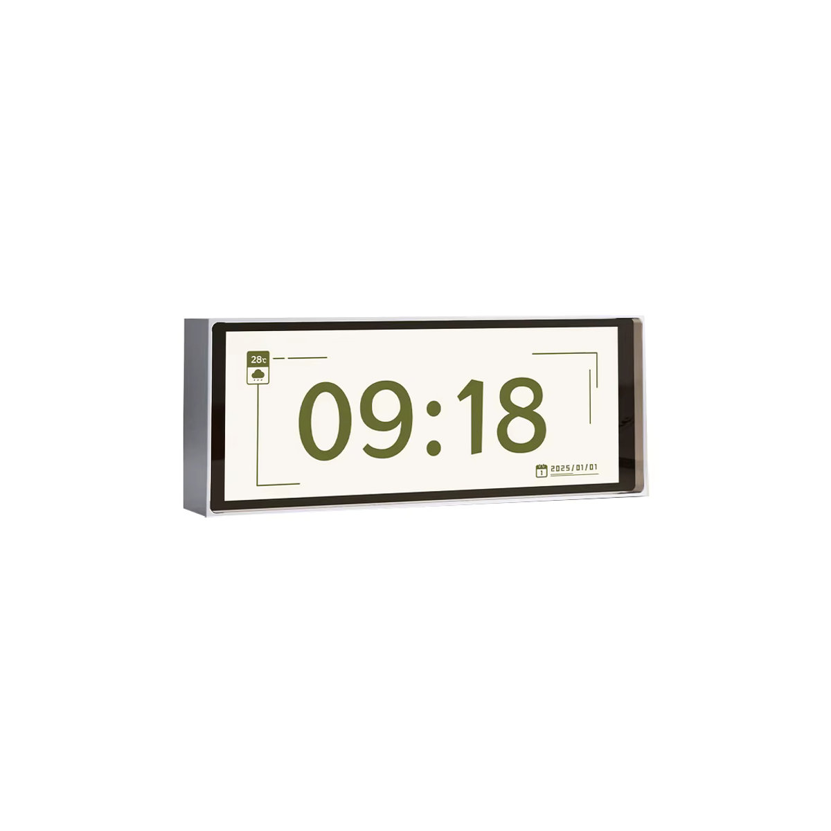 Moderne Intelligente Quanten-Digitaluhr mit LED-Beleuchtung und App-Steuerung, Schwarzer Rechteckiger Bilderrahmen für Heim, Büro und Gaming-Raum, Tischaufstellung aus Kunststoff, B/T/H: 16,5 x 6,5 x 6,2 cm - Bild 7