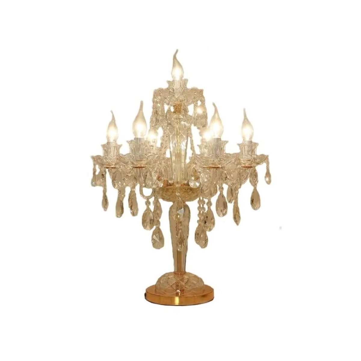 Moderne Kristall Tischlampe mit LED von AL.HaffaR in Silber - Bild 2
