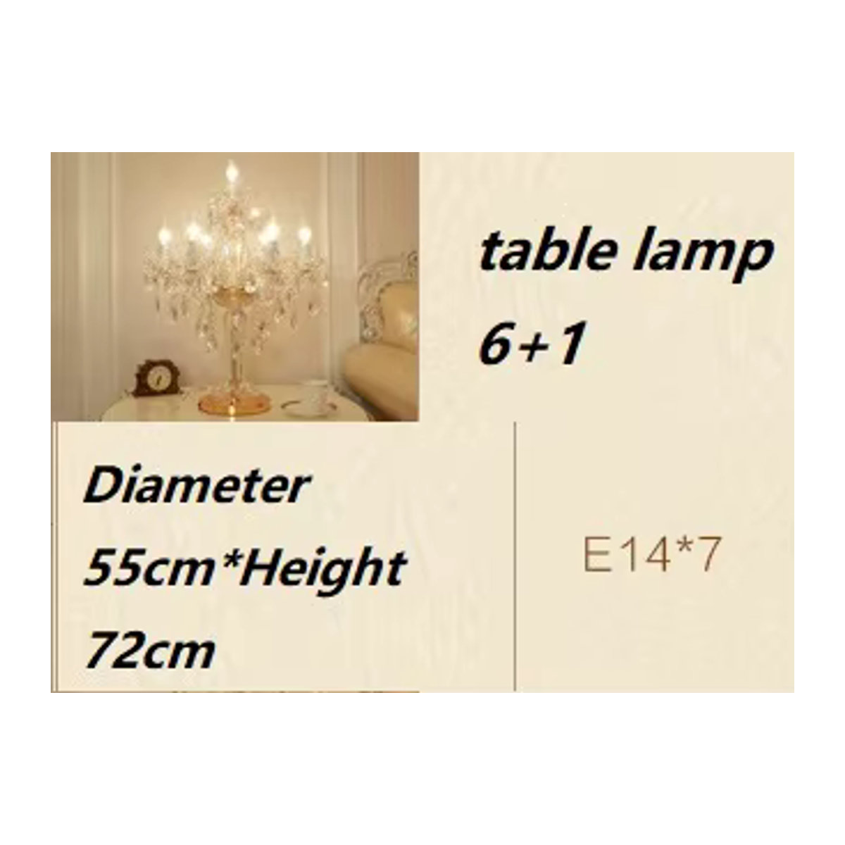 Moderne Kristall Tischlampe mit LED von AL.HaffaR in Silber - Bild 3