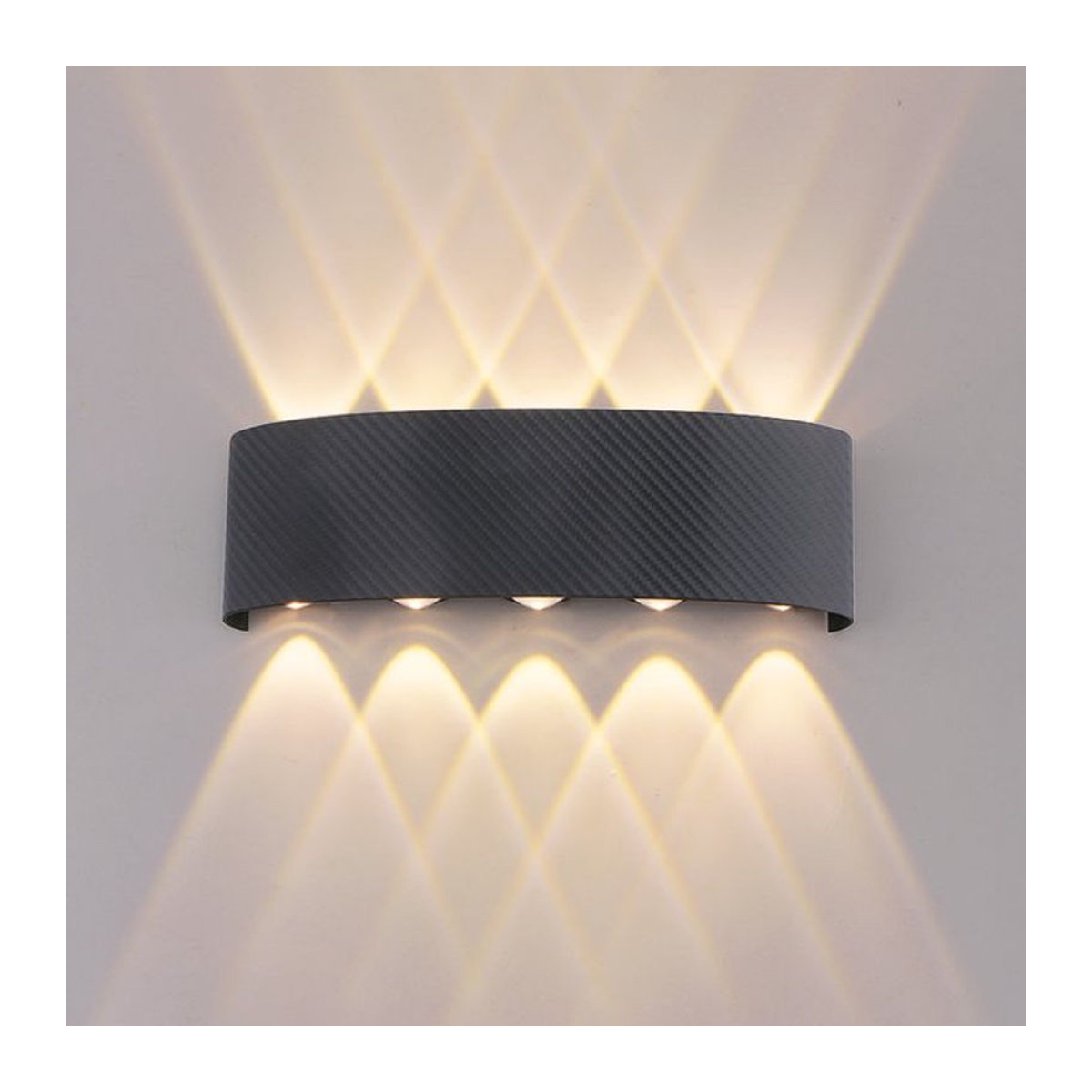 Moderne LED Außenwandleuchte von Si Solar in Schwarz - Bild 1