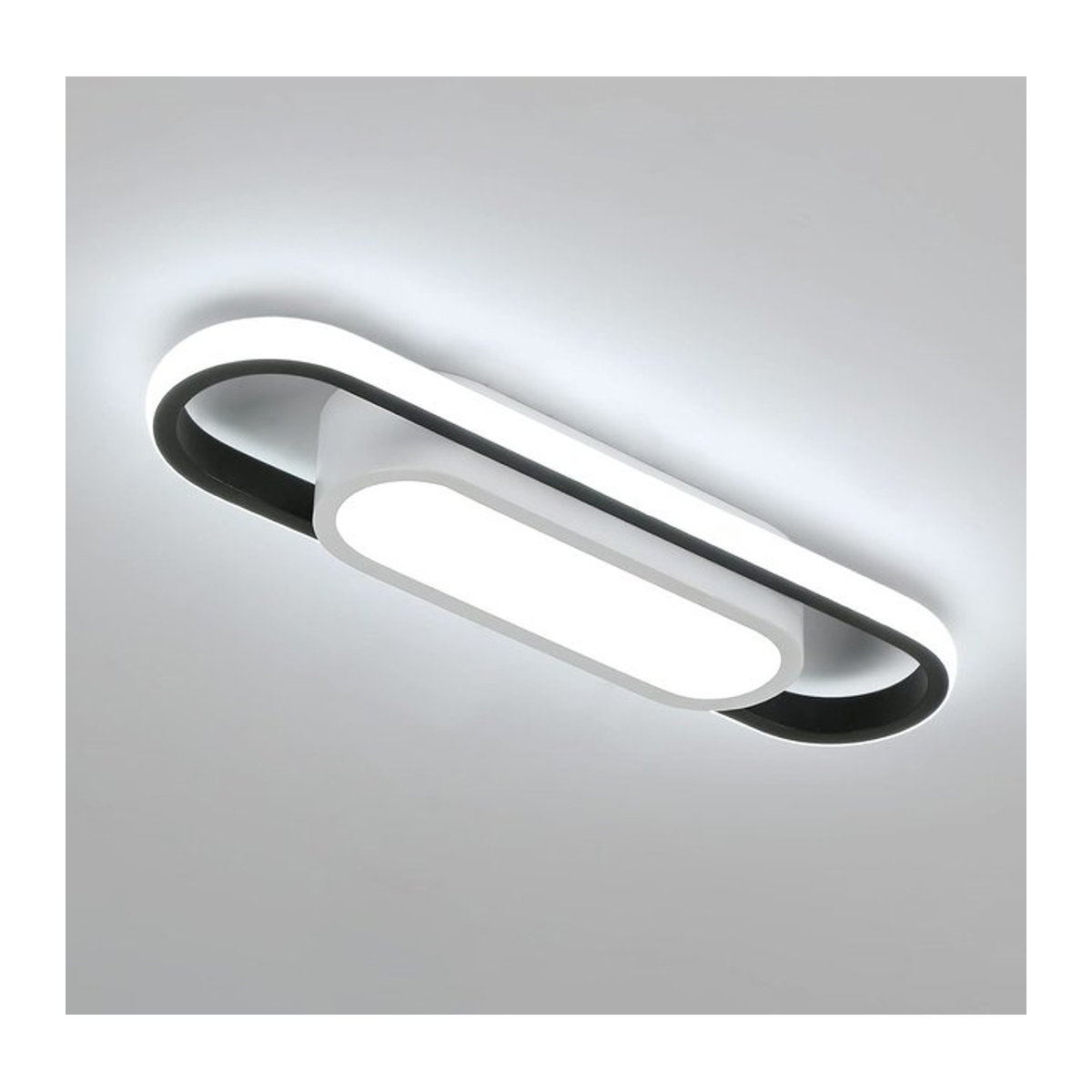 Moderne LED Deckenlampe aus Acryl in Weiß mit 24W und kaltweißem Licht 6000K - Bild 1