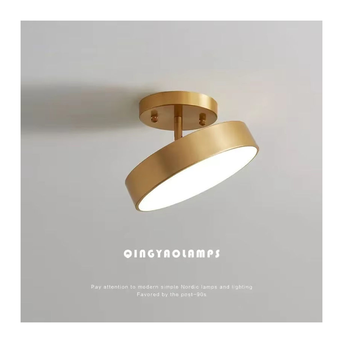 Moderne LED-Deckenlampe von DARHYN in Gold und Schwarz mit Acryl-Elementen und kaltweißem Licht für Wohnzimmer und Schlafzimmer - Bild 3