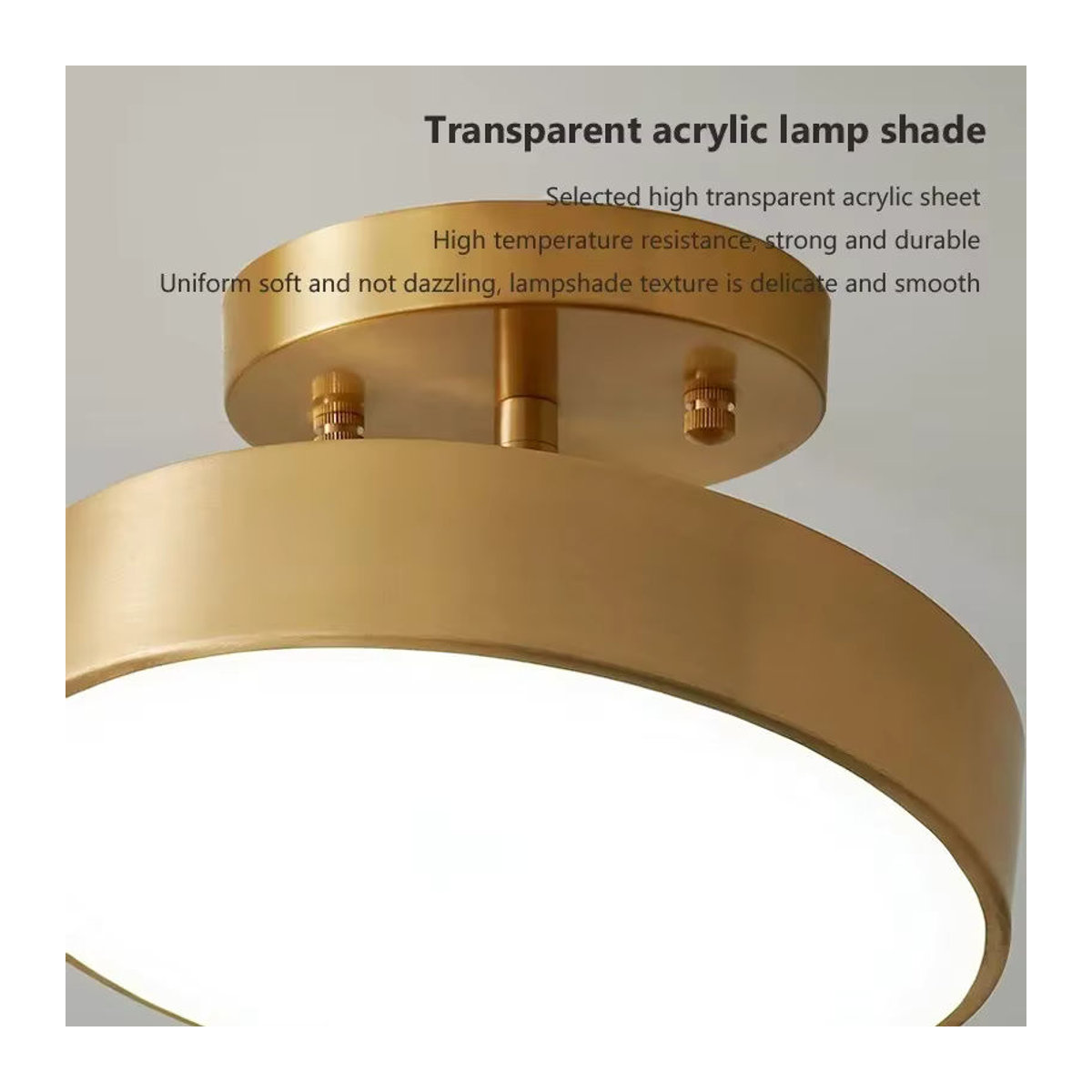 Moderne LED-Deckenlampe von DARHYN in Gold und Schwarz mit Acryl-Elementen und kaltweißem Licht für Wohnzimmer und Schlafzimmer - Bild 4