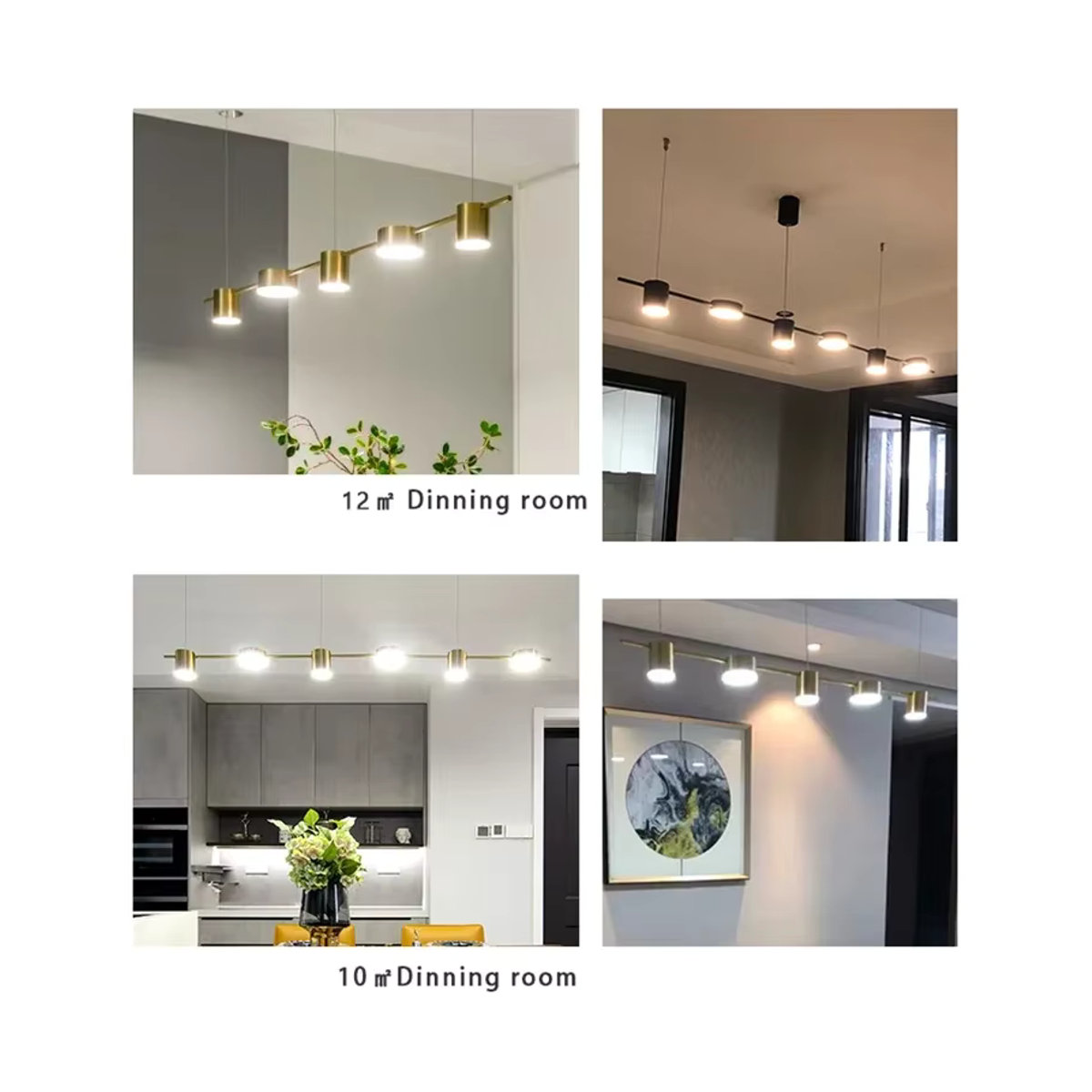 Moderne LED Deckenleuchte DAMIASMIL Kronleuchter in Schwarz für Wohnzimmer, Esszimmer und Küche - Bild 3