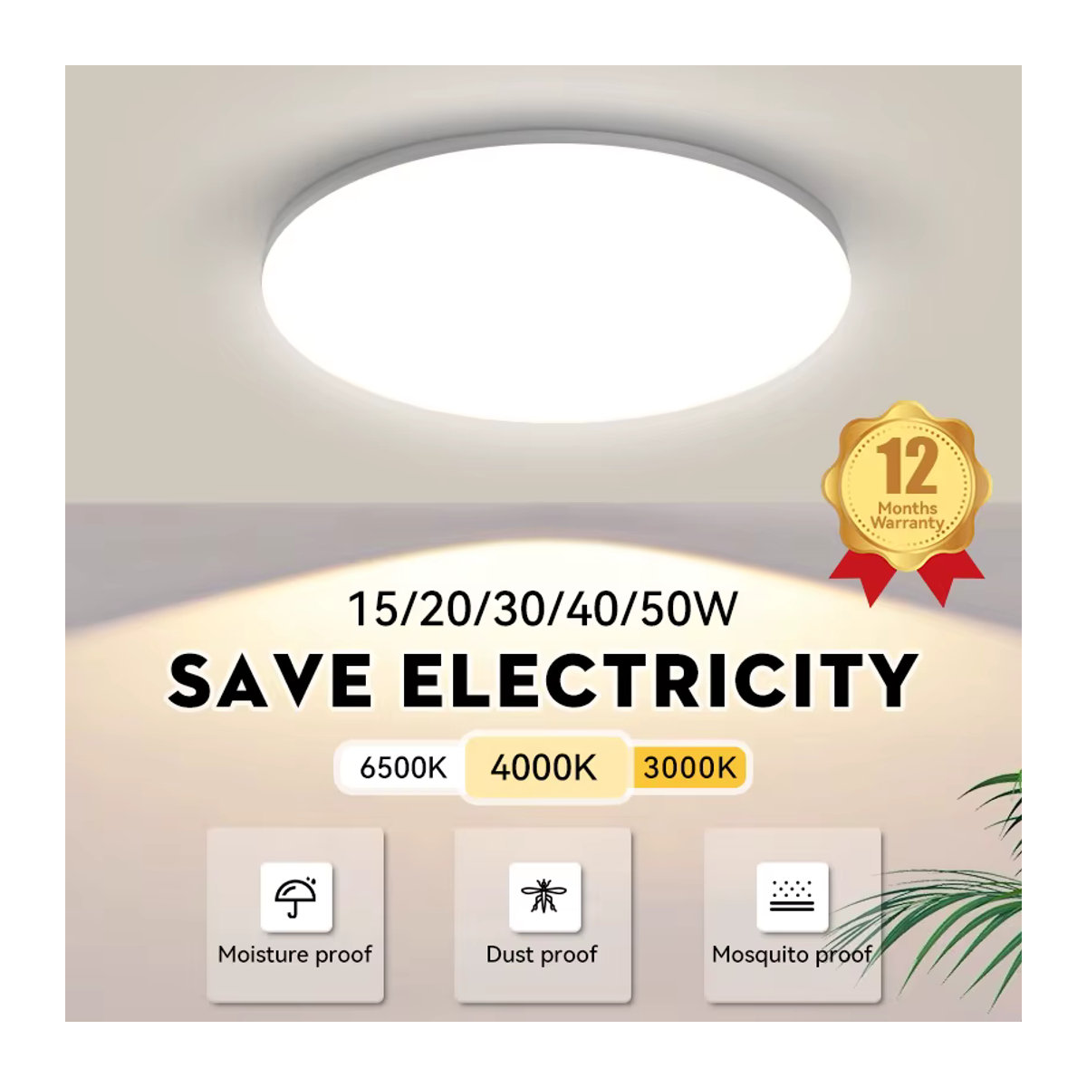 Moderne LED Deckenleuchte von CHENBEN mit integriertem LED für Wohnzimmer und Schlafzimmer 50W - Bild 3