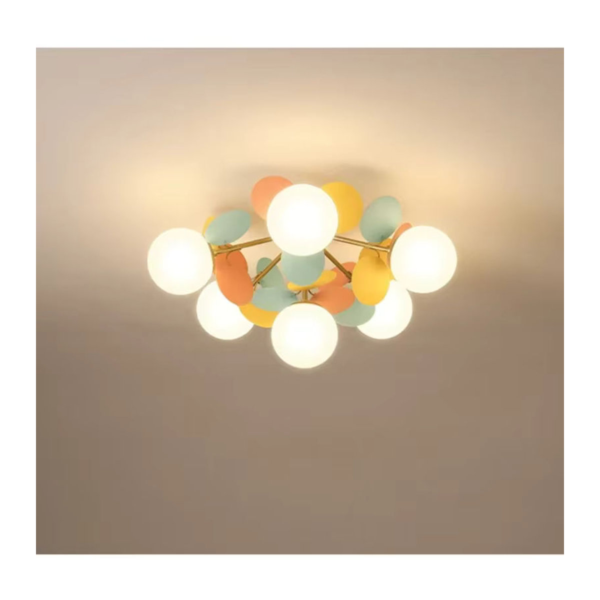 Moderne LED Deckenleuchte ZIMULONG mit bunten Glaskugeln als Kronleuchter für Kinderzimmer und Schlafzimmer - Bild 5