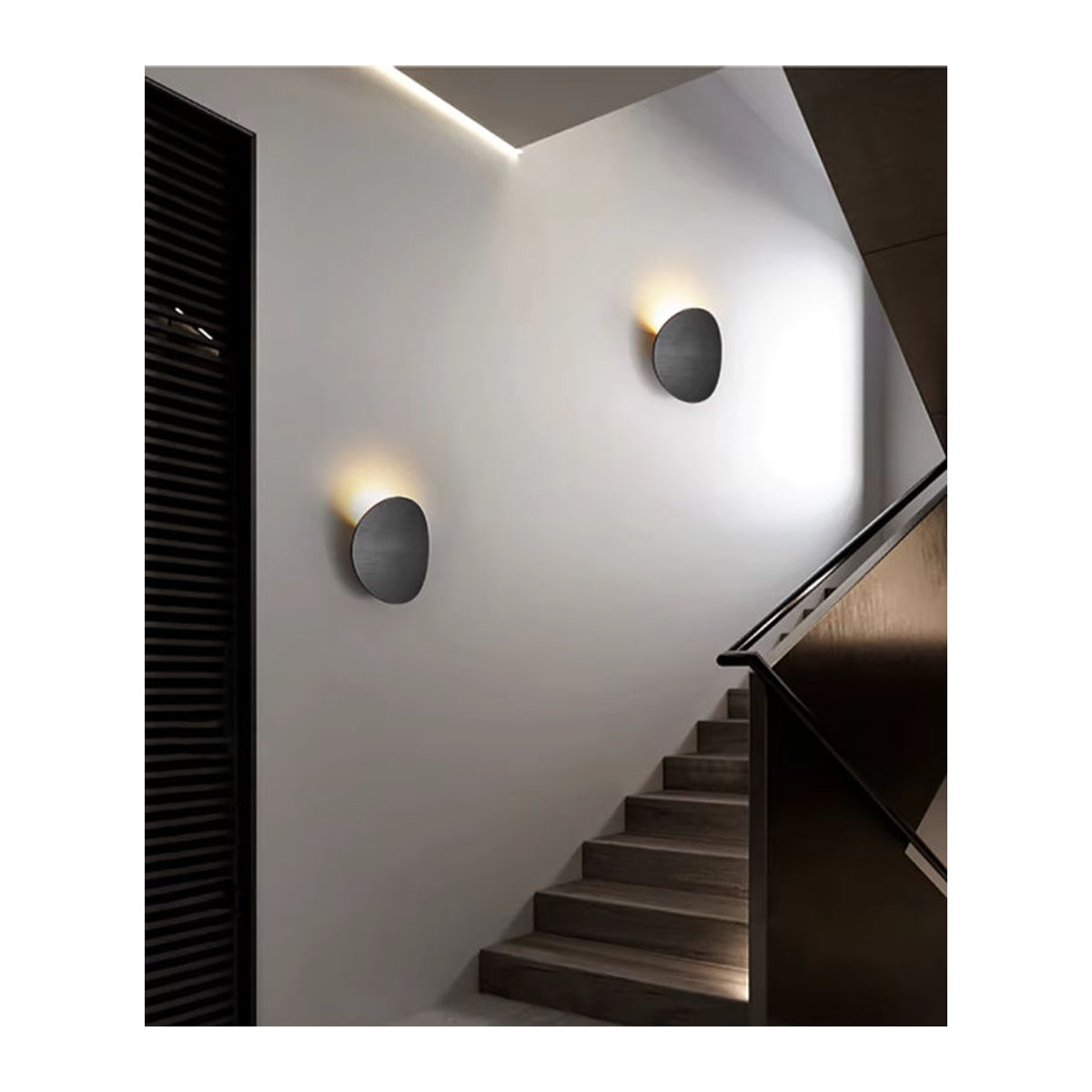 Moderne LED Innenwandleuchte aus Aluminium in Schwarz für Schlafzimmer und Wohnzimmer mit Up- oder Downlight-Funktion - Bild 2
