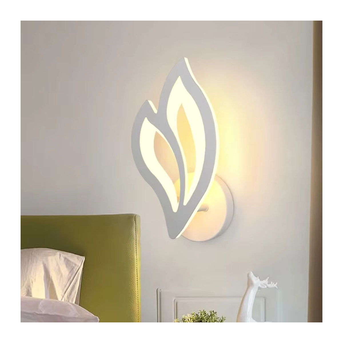 Moderne LED-Innenwandleuchte L-MANG in Weiß für Wohnzimmer und Schlafzimmer - Bild 2