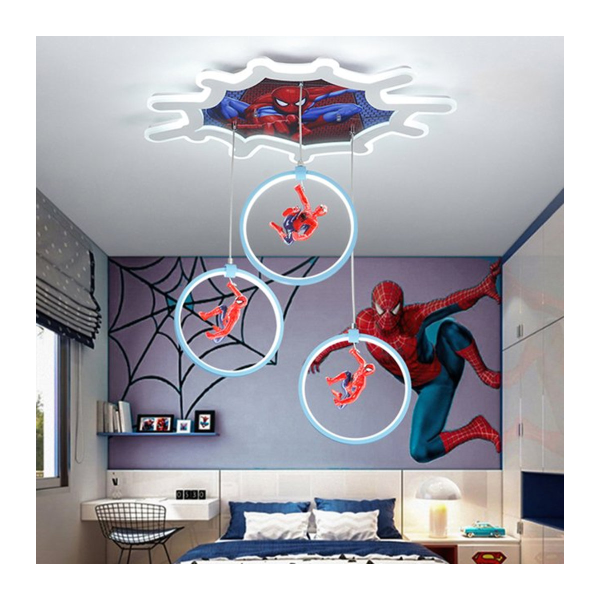 Moderne LED Kronleuchter von yushe in Weiß als Pendelleuchte für Wohnzimmer und Schlafzimmer - Bild 1