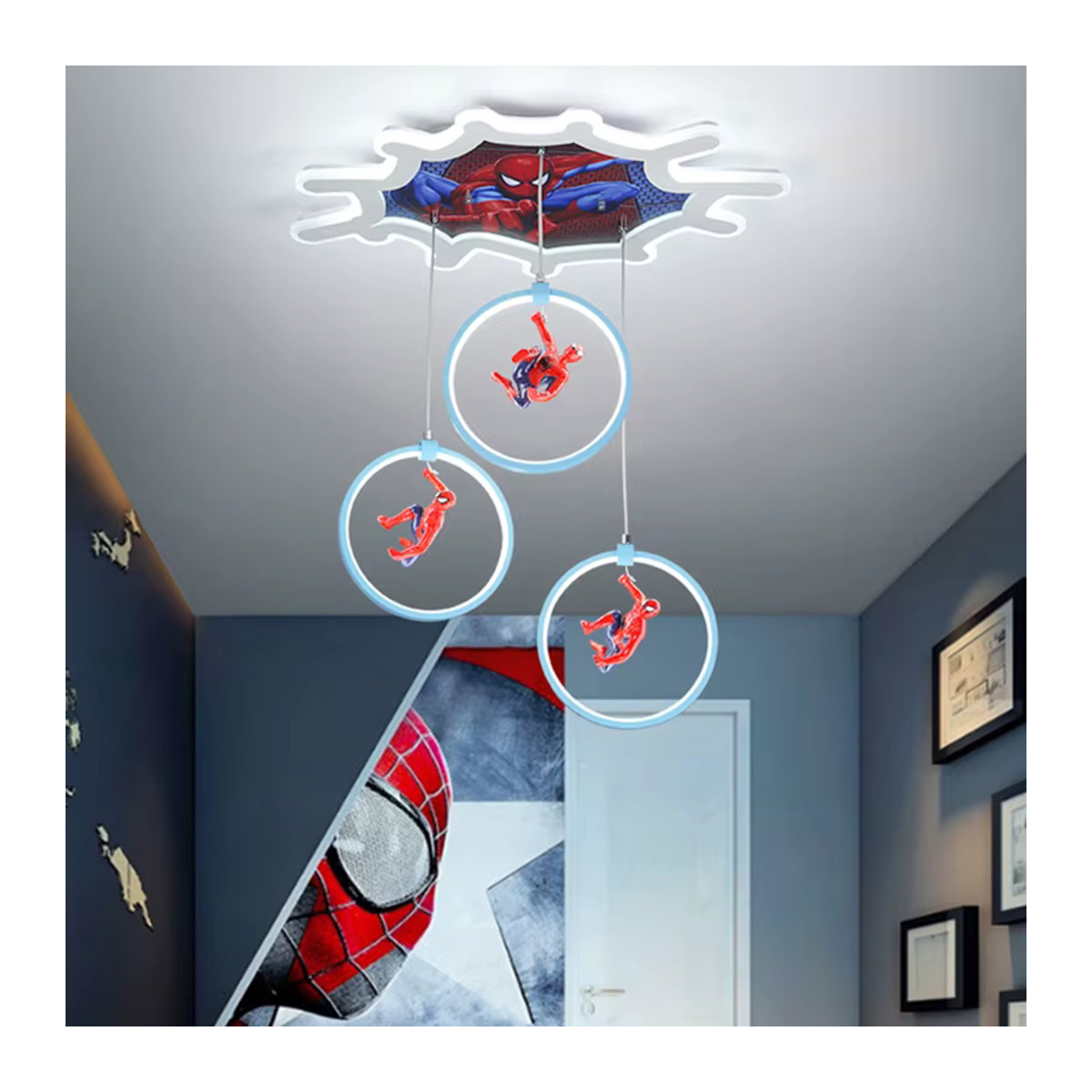 Moderne LED Kronleuchter von yushe in Weiß als Pendelleuchte für Wohnzimmer und Schlafzimmer - Bild 3