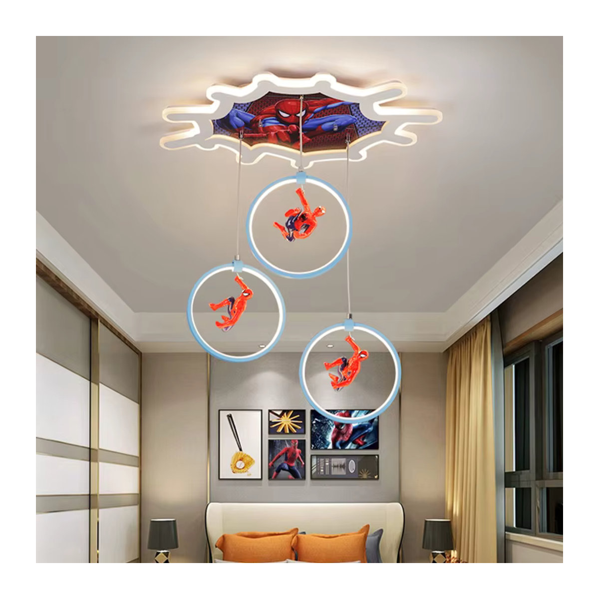 Moderne LED Kronleuchter von yushe in Weiß als Pendelleuchte für Wohnzimmer und Schlafzimmer - Bild 4