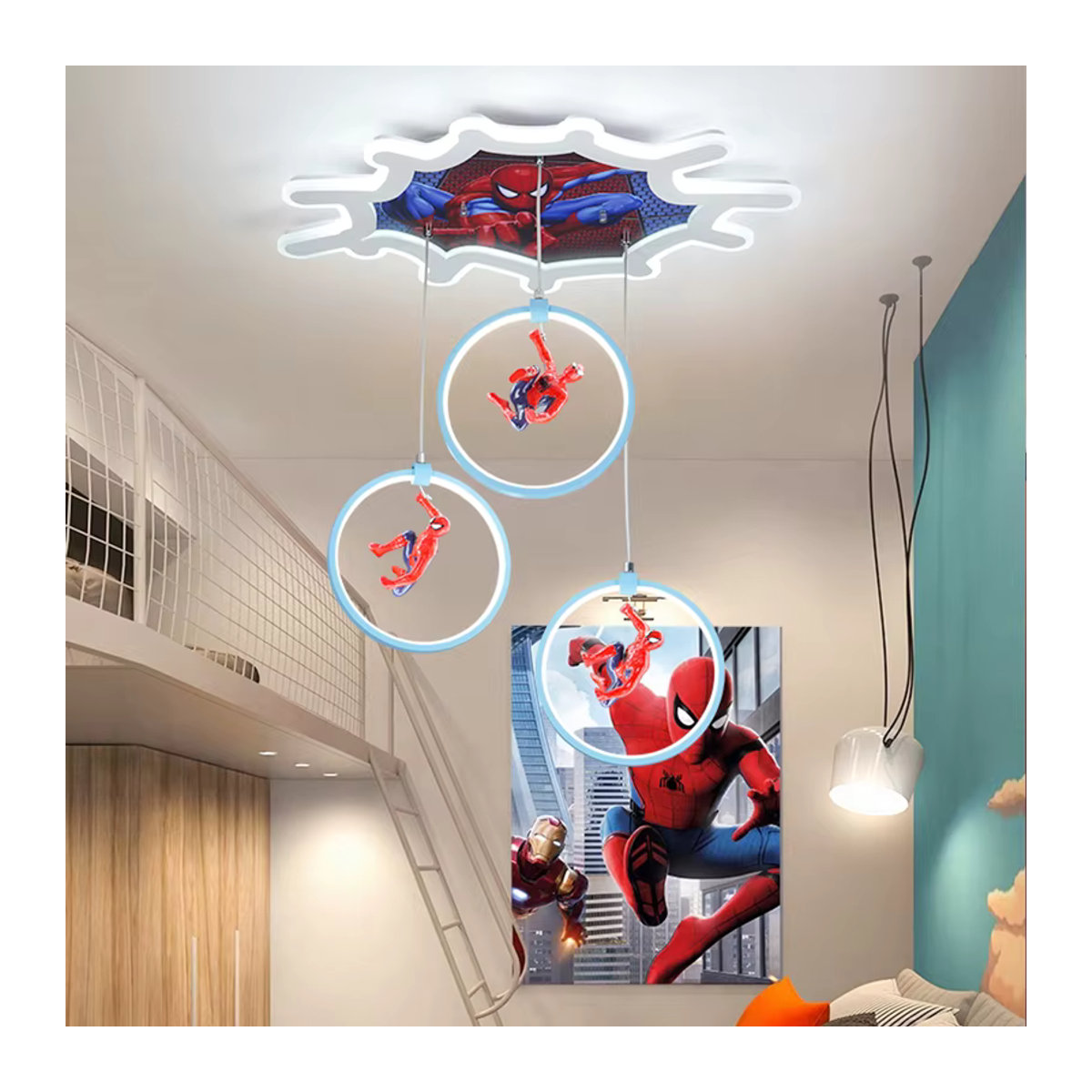 Moderne LED Kronleuchter von yushe in Weiß als Pendelleuchte für Wohnzimmer und Schlafzimmer - Bild 5