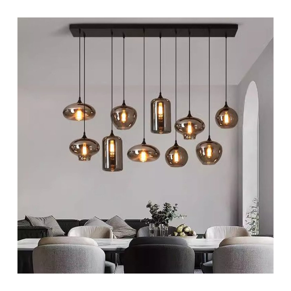 Moderne LED-Pendelleuchte aus Glas von yushe für Wohnzimmer und Schlafzimmer - Bild 1