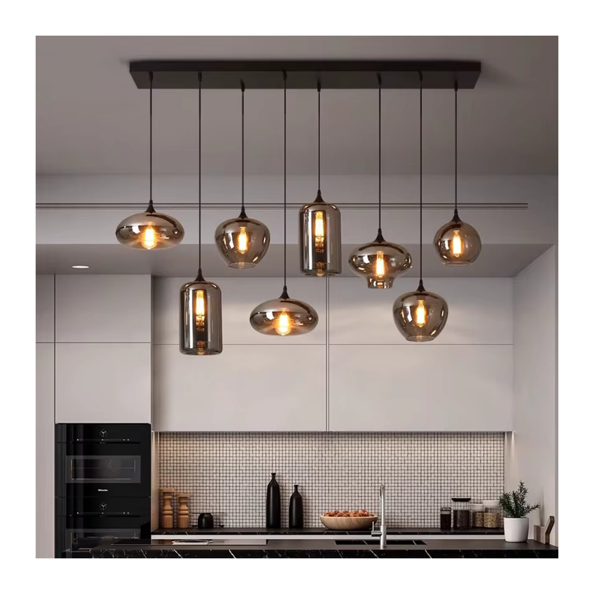 Moderne LED-Pendelleuchte aus Glas von yushe für Wohnzimmer und Schlafzimmer - Bild 2