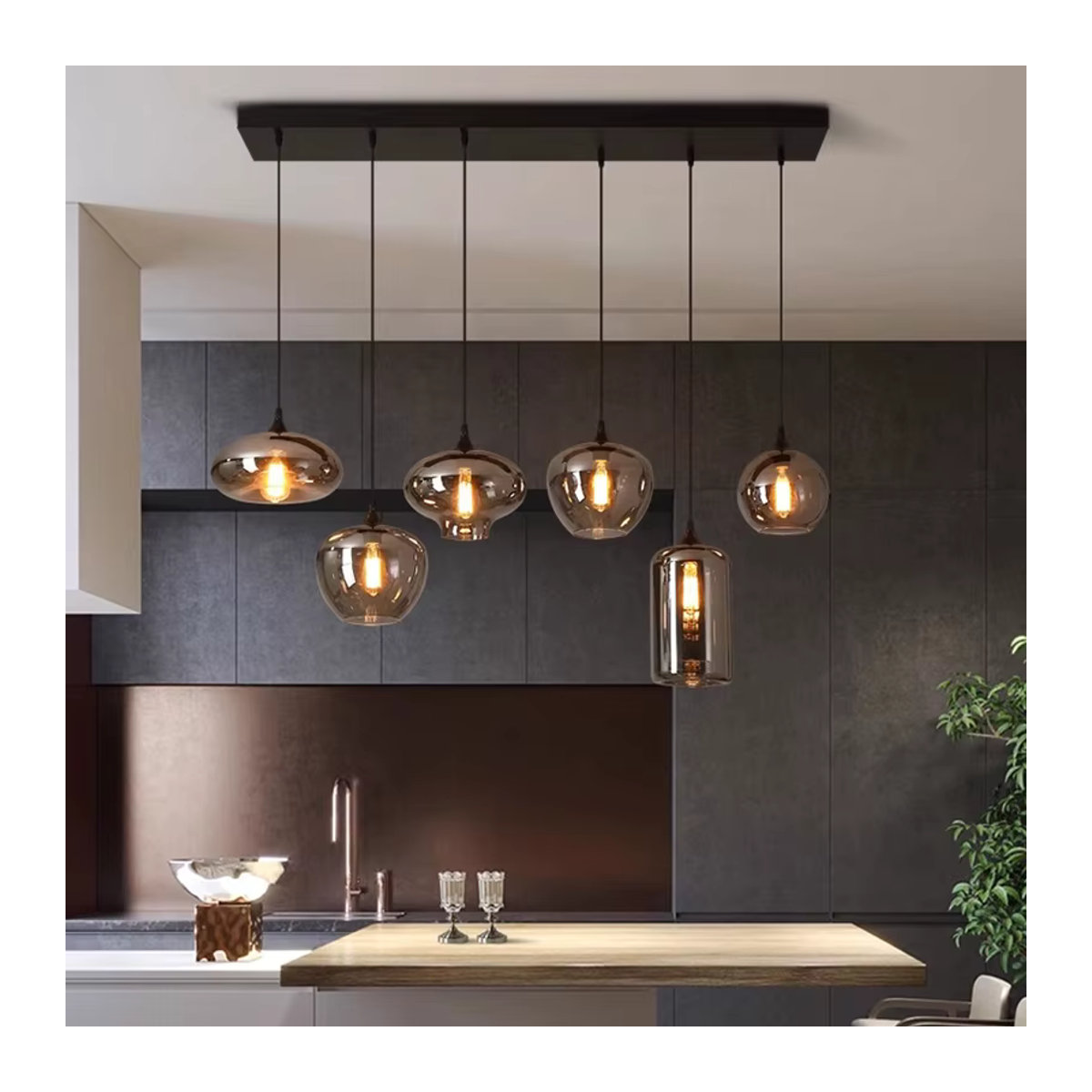 Moderne LED-Pendelleuchte aus Glas von yushe für Wohnzimmer und Schlafzimmer - Bild 4