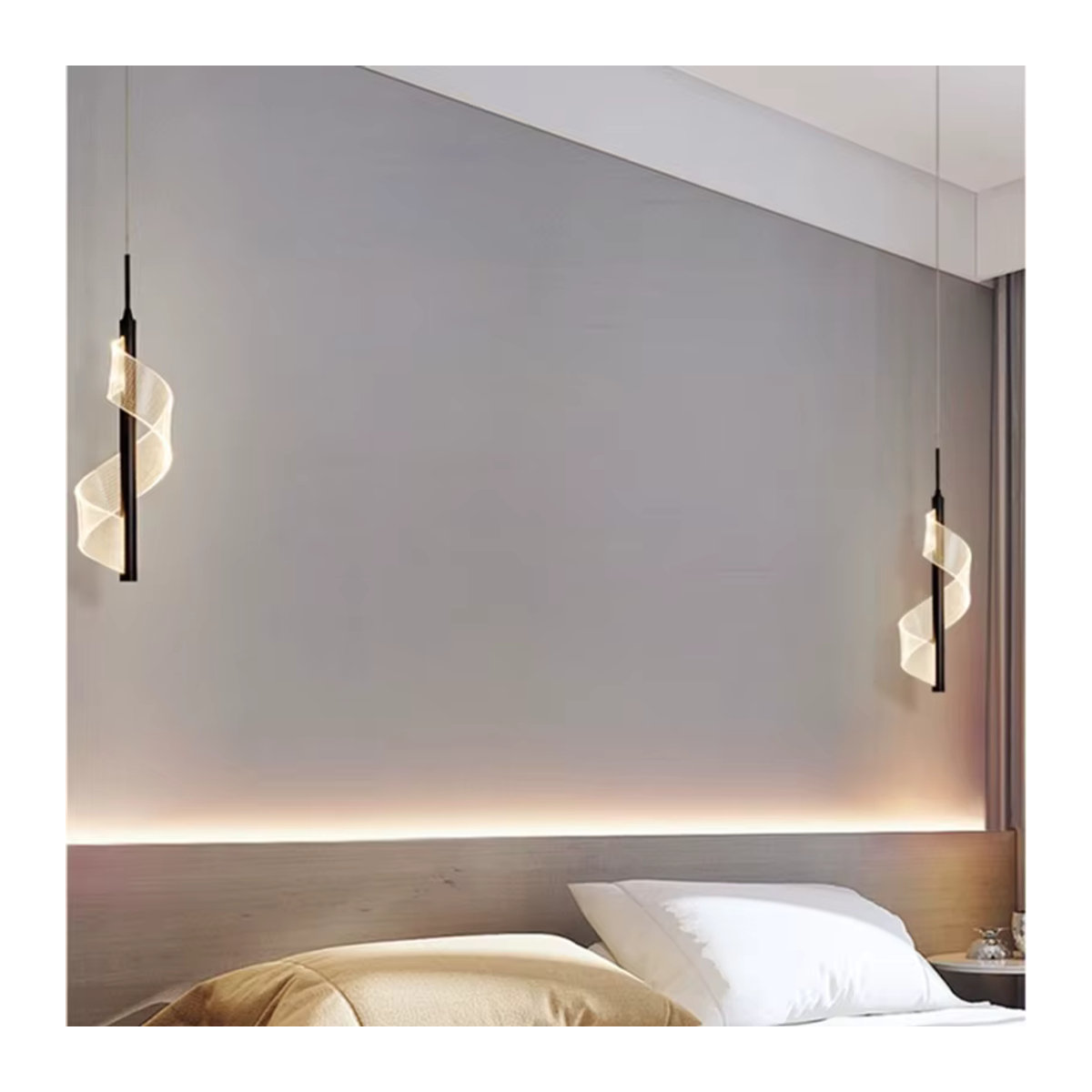 Moderne LED Pendelleuchte von lyfs in Schwarz für Wohnzimmer und Esszimmer - Bild 3