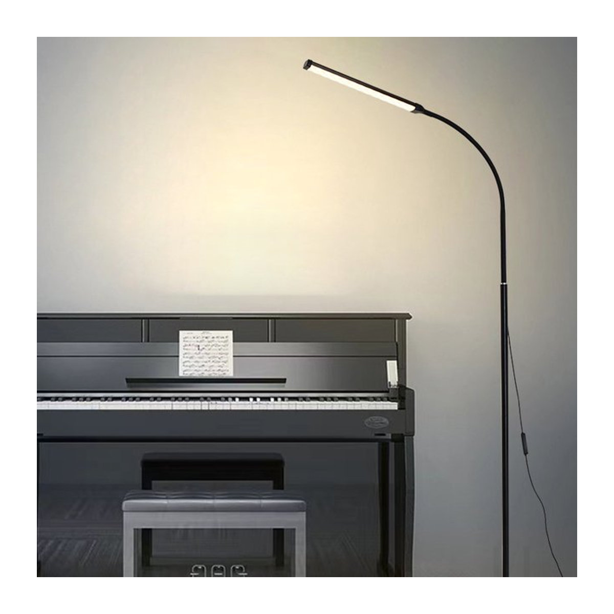 Moderne LED Stehleuchte DVOLADOR für Wohnzimmer, Schlafzimmer und Arbeitszimmer mit Augenschutz - Bild 1