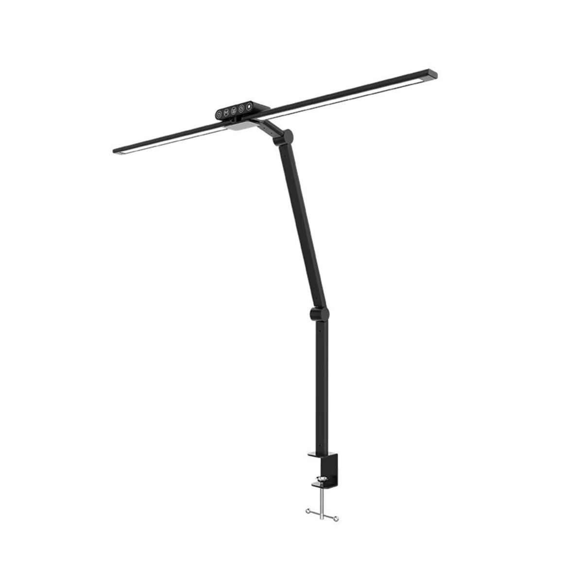 Moderne LED-Tischlampe in Schwarz mit 2 Köpfen, stufenloser Dimmung und Memory-Timer-Funktion, 1800 lm, Farbtemperatur 3200 K bis 6500 K zur Augenpflege - Bild 7