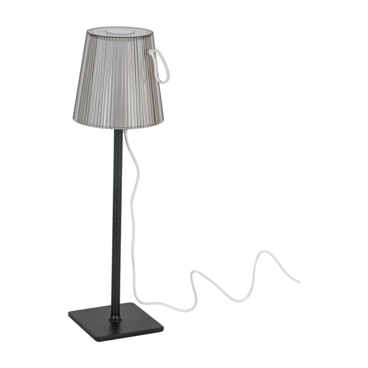Moderne LED Tischleuchte NOLO in Anthrazit mit warmweißem Licht, Höhe: 36 cm, Durchmesser: 11 cm - Bild 1