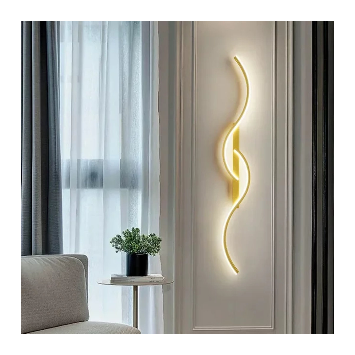 Moderne LED-Wandleuchte DAMIASMIL in Schwarz für Wohnzimmer, Esszimmer und Schlafzimmer - Bild 1