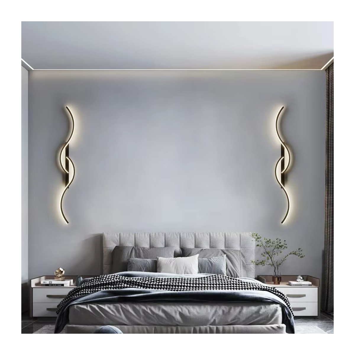 Moderne LED-Wandleuchte DAMIASMIL in Schwarz für Wohnzimmer, Esszimmer und Schlafzimmer - Bild 4