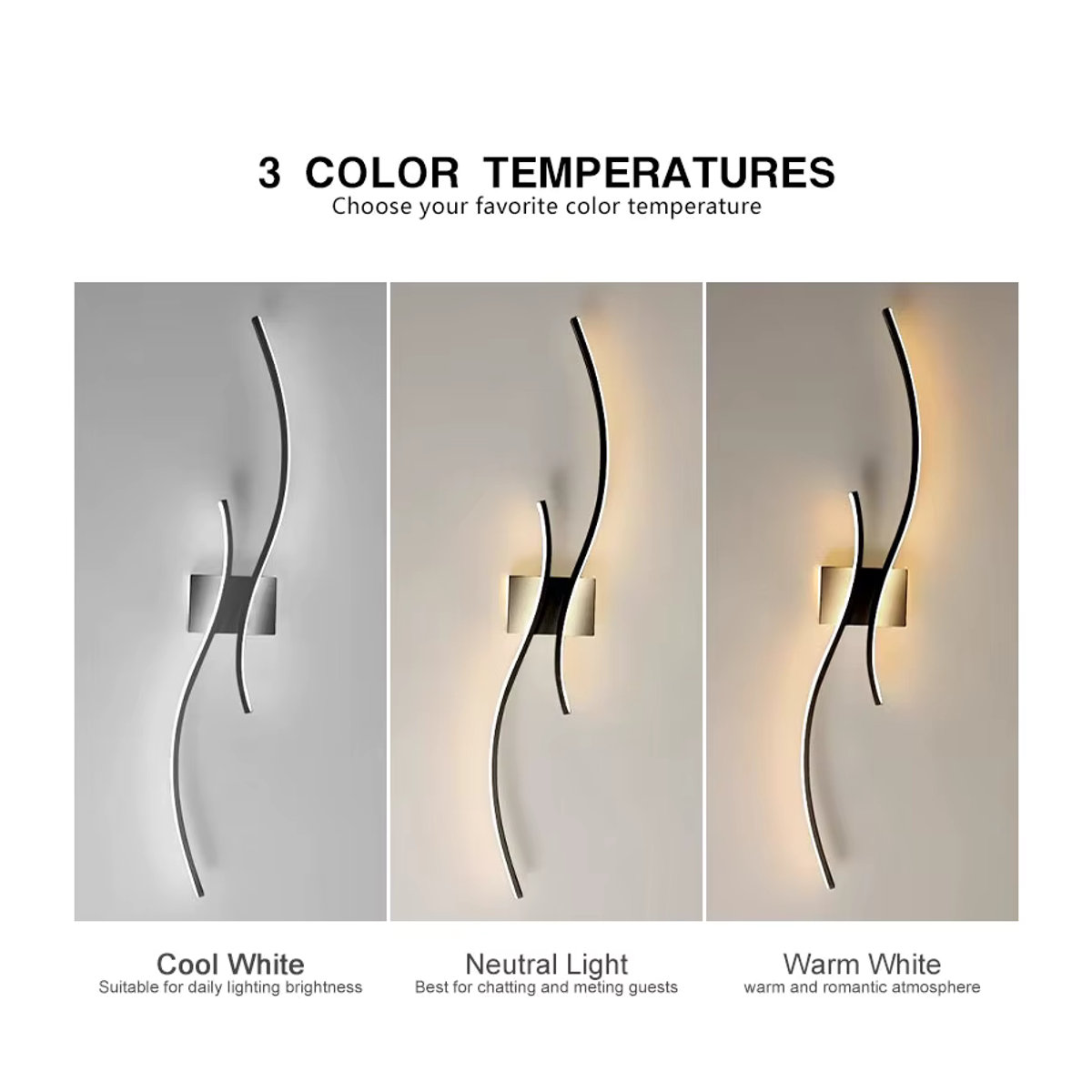 Moderne LED-Wandleuchte von HAULVANG aus Aluminium in Schwarz für Innenbereiche wie Flur, Schlafzimmer oder Küche - Bild 1