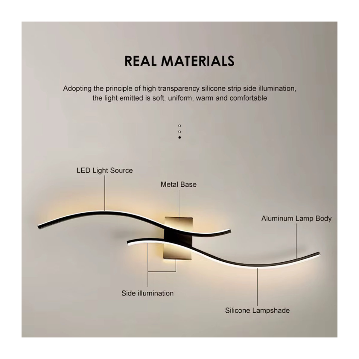Moderne LED-Wandleuchte von HAULVANG aus Aluminium in Schwarz für Innenbereiche wie Flur, Schlafzimmer oder Küche - Bild 5